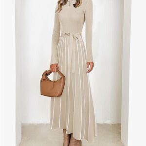 EUC Elegant Cream Knit Dress